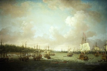 Domingo Serres el Viejo La toma de La Habana 1762 Desembarco de cañones y provisiones Batallas navales Pinturas al óleo